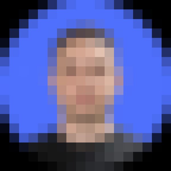 Portrait of Michael Buggy, pixelated